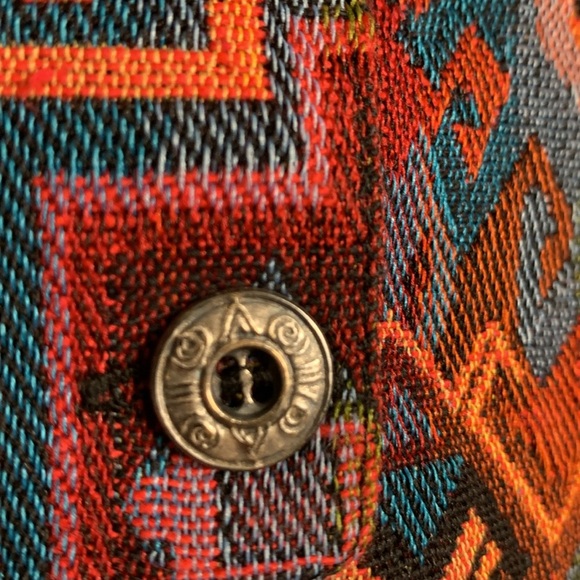 Deborah Murray Vintage  Aztec Theme Vest, Back Tie, Size Med Excellent Condition - Picture 3 of 11